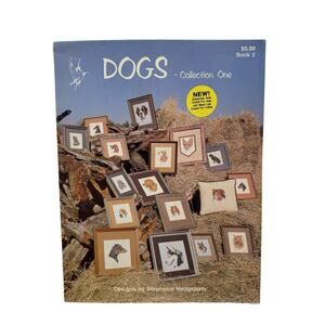Vintage Dogs Collection 1 Book 2 Cross Stitch Design Pamphlet 1980 Pegasus Publi
